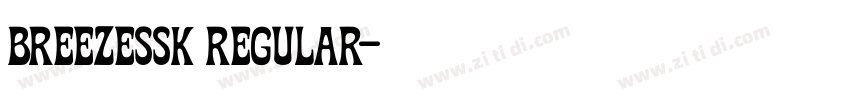 BreezeSSK Regular字体转换 BreezeSSK Regular字体转换